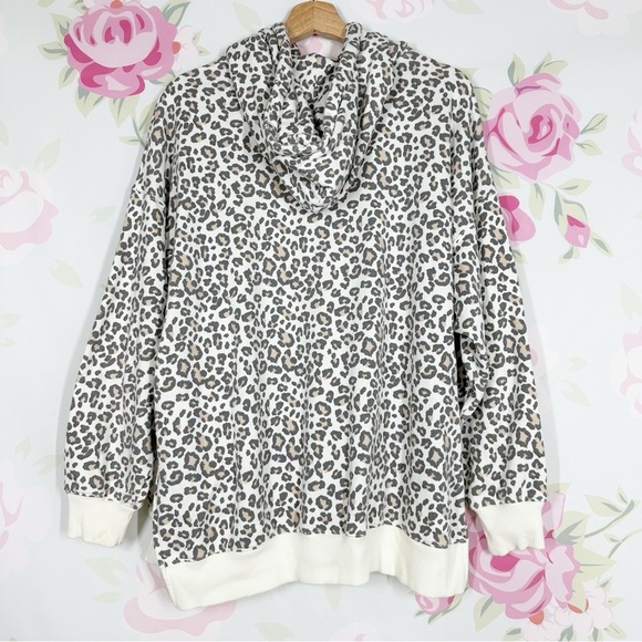 American Eagle Outfitters Leopard Print Jegging Fit Relaxed Sweatshirt Hoodie S - Picture 7 of 9